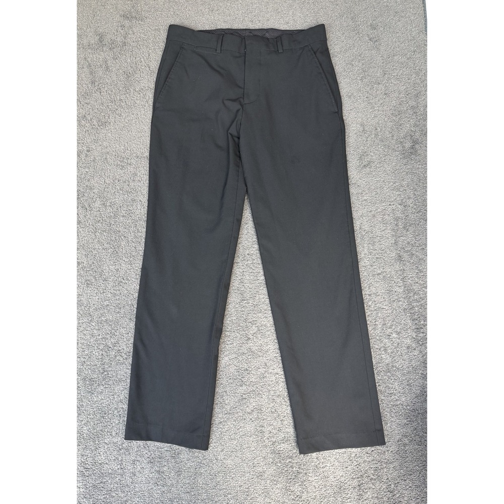 JF J.Ferrar Mens Slim Fit Dress Pants Black Stretch Trousers 30x30